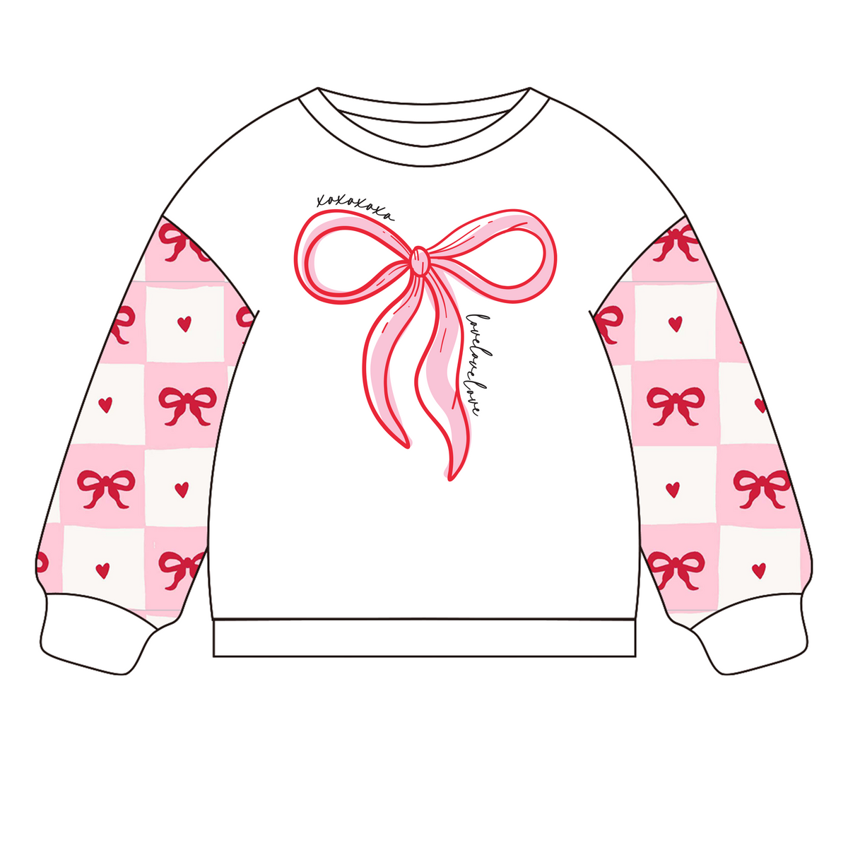 XOXO Bow | Colored Sleeves